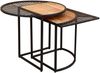 GILDE 2er Set Beistelltisch Farsi aus Metall - pulverbeschichtet - naturfarben/schwarz - Höhe 60cm x Breite 60cm Bild 2