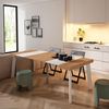Skraut Home | Ausziehbarertisch | Multifunktionaler ausziehbarer | 220 | Für 10 Gäste | Hölzerne Beine | Moderner Stil | Eiche und weiß Bild 2