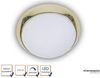 LED-Deckenleuchte rund, Opalglas matt, Dekorring Messing poliert, Ø 25cm Bild 3