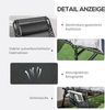 Outsunny Gartenliege mit Tasche, Verstellbares Klappbett mit Kopfkissen für Garten, Balkon, Campingbett, 1 St, Feldbett, Hellgrau, Stahl, Polyester, 58 x 189 x 32,5cm Bild 5