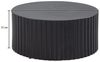 FINEBUY Couchtisch FB92224 (67x67x31 cm, Sofatisch Rund Schwarz, Wellenmuster), Wohnzimmertisch Kaffeetisch Eisen Modern Bild 3