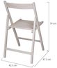Dmora - Set mit 2 modernen Klappstühlen aus Holz, für Balkon oder Garten, cm 42x48h79, Sitzhöhe cm 47, Farbe weiß Bild 2