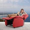 Fernsehsessel Relaxsessel Liege Sessel Lincoln, Kunstleder ~ rot Bild 2