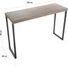 Versa Brandon Schmales Möbelstück für den Eingangsbereich oder Flur, Moderner Konsolentisch, Maßnahmen (H x L x B) 80 x 40 x 120 cm, Holz und Metall, Farbe: Braun Bild 3