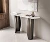Konsolentisch Solena 135x40 cm Marmor Weiß Metall Black Antique Bild 2