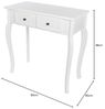 Konsole Meridian 2 Schubladen MDF Weiß Bild 3