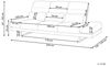 Beliani 'IKAST' 3-Sitzer Sofa, Stoff taupe, 255 x 129 x 105 cm Bild 3