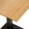 LebensWohnArt Esstisch Moderner Esstisch CAFE 70cm natur Eichelook Metallgestell Bistro Bild 5