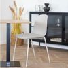LebensWohnArt Esstisch Moderner Esstisch CAFE 70cm natur Eichelook Metallgestell Bistro Bild 3