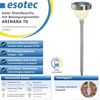 PIR Solarleuchte Asinara pro, Duo Color, Bewegungsmelder, Akku, LED Standleuchte, Steckleuchte, Außenleuchte, Wegeleuchte, Metall, außen, IP44, wetterfest, silber, H=70cm, 102530 Bild 2