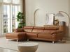 Vente-unique - EXCELSIORA Sofa Leder Braun - B 165 cm x H 74 cm x L 265 cm Bild 2