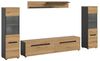 Wohnzimmer-Set >Canu< in Basalt Grau / Artisan - 272x141x33cm (BxHxT) Bild 3