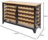 riess-ambiente Weinschrank BODEGA 130cm natur / schwarz (Einzelartikel, 1-St) Wohnzimmer · Massivholz · Metall · für 55 Flaschen · Industrial Bild 3