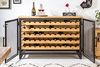 riess-ambiente Weinschrank BODEGA 130cm natur / schwarz (Einzelartikel, 1-St) Wohnzimmer · Massivholz · Metall · für 55 Flaschen · Industrial Bild 4