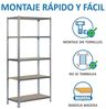 SimonRack Schwerlastregal, Lagerregal, 180 x 80 x 30 cm, Metallregal, Kellerregal, Biegestelle 150 kg, 5 Holzfachböden, Verzinkt/Holz - Maderclick Bild 5