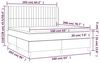 vidaXL Boxspringbett mit Matratze & LED Dunkelblau 160x200 cm Samt 3139695 Bild 2