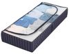 WENKO Unterbettkommode Unterbett-Aufbewahrungstasche Kommode Aufbewahrung (2 St), mit Sichtfenster Blau 105 x 15 x 45 cm Bild 2