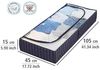 WENKO Unterbettkommode Unterbett-Aufbewahrungstasche Kommode Aufbewahrung (2 St), mit Sichtfenster Blau 105 x 15 x 45 cm Bild 4