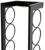 DanDiBo Weinregal Metall Wand 75 cm Schwarz Flaschenregal Kantate Flaschenhalter Wandmontage Modern Wandhalter Wandregal für 7 Flaschen Bild 3