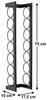 DanDiBo Weinregal Metall Wand 75 cm Schwarz Flaschenregal Kantate Flaschenhalter Wandmontage Modern Wandhalter Wandregal für 7 Flaschen Bild 2