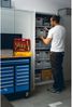 Högert Technik Werkstattschrank mit Wandpaneel, 13 Schubladen, 500 kg Tragkraft, TPR-Räder, abschließbar, robuste Konstruktion, ideal für Werkstätten und Garagen Bild 3
