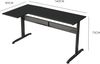 Dmora Dmor Schreibtisch Rute 80 x 140 x 75 cm Schwarz Eckig, Platte Schwarz Bild 2