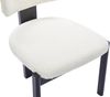 Vente-unique - WILANA Stuhl Stoff Weiß - B 60 cm x H 85 cm x L 56 cm Bild 5