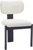 Vente-unique - WILANA Stuhl Stoff Weiß - B 60 cm x H 85 cm x L 56 cm Bild 4