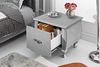 riess-ambiente Nachttisch EXTRAVAGANCIA 47cm silbergrau / silber, Nachtkommode · Samt · mit Schublade Bild 4