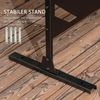Outsunny Paravent Raumtrenner mit Bananenblattmuster, Trennwand mit Ständer (Raumteiler, 1 St, Sichtschutz), für Garten, Terrasse, Stahl, Schwarz, 122L x 45B x 198H cm Bild 4