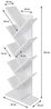 ML-DESIGN Bücherregal Bodenstehendes Regal Aktenregal Aufbewahrungregal, 9 Ebenen Baumform 50x25x140cm Weiß Holz Bild 3