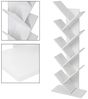 ML-DESIGN Bücherregal Bodenstehendes Regal Aktenregal Aufbewahrungregal, 9 Ebenen Baumform 50x25x140cm Weiß Holz Bild 5