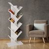 ML-DESIGN Bücherregal Bodenstehendes Regal Aktenregal Aufbewahrungregal, 9 Ebenen Baumform 50x25x140cm Weiß Holz Bild 2