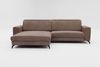 CAVADORE Ecksofa Bounce in Vintage-Leder-Optik / Eckcouch mit Schlaffunktion, Bettkasten + Kopfteilverstellung / 290x88-108x178 / Mikrofaser, Graubraun Bild 1