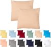 Livessa 2er Set Kissenbezug 40x40 aus%100 Baumwolle Jersey Stoff - Verdeckter Reißverschluss, Kopfkissenbezug 40x40 cm, Kissenhülle, Ultra weich und atmungsaktiv, Oeko-Tex Zertifiziert Bild 4