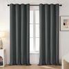 Deconovo Verdunkelungsvorhang Kälteschutz Gardinen Schlafzimmer Kälteschutzvorhang Blickdicht, 229x117 cm(HöhexBreite), Dunkelgrau, 2er Set Bild 4