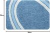 Spirella Badteppich Badematte Duschvorleger Mikrofaser Hochflor | flauschig | rutschhemmend | geeignet für Fußbodenheizung | 55x55 cm | Blau Bild 3