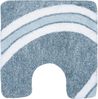 Spirella Badteppich Badematte Duschvorleger Mikrofaser Hochflor | flauschig | rutschhemmend | geeignet für Fußbodenheizung | 55x55 cm | Blau Bild 4