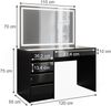 Schminktisch Sherry Schwarz/Gold 120 cm mit LED-Spiegel Vicco Bild 3