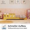 smartwood Kinderbett 80x160 cm in Gelb - Montessori Bodenbett mit Rausfallschutz & Lattenrost - Aus handbemaltem Sperrholz - Sicher für Jungen und Mädchen - Einfache Montage - TILA 6 Bild 4