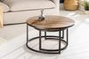 riess-ambiente Couchtisch VIENNA LOUNGE Ø70cm natur / schwarz (Set, 2-St), Wohnzimmer · Massivholz · Metall · rund · Rattan · Wiener Geflecht Bild 4