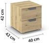 Nachtkommode >Aditio Box< in Eiche Artisan Dekor - 40x42x42 (BxHxT) Bild 3