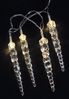 HI LED-Lichterkette Eiszapfen Lichterkette warmweiß 40er 3,9m Kabel transparent außen 7608 Bild 3