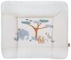 roba Wickelauflage Savanna Friends - 85x75 cm - Wickelunterlage für Babys PU-beschichtet - Abwischbar & pflegeleicht - Elefant, Zebra, Erdmännchen & Co. - Beige Bild 4