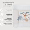 roba Wickelauflage Savanna Friends - 85x75 cm - Wickelunterlage für Babys PU-beschichtet - Abwischbar & pflegeleicht - Elefant, Zebra, Erdmännchen & Co. - Beige Bild 3