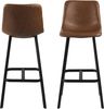 Barhocker 2er-Set OREGON, Kunstleder, Cognac Bild 3