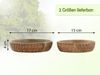 Amagohome Dekoschale Holzschale 2er Set ø15/17cm H4cm Dekoschale rund Mangoholz massiv Bild 3