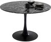 Kare Design Tisch Veneto Marmor, Schwarz, Ø110cm, Naturstein Mineralmarmor, Tischfuß Stahl, Esstisch für 4-6 Personen Bild 3