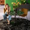 Kare Design Tisch Veneto Marmor, Schwarz, Ø110cm, Naturstein Mineralmarmor, Tischfuß Stahl, Esstisch für 4-6 Personen Bild 2