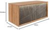 LANZET DUNE Waschbeckenunterschrank 100,3 cm breit, Braun hell/Marmor Grau, inkl. LED Beleuchtung Bild 3